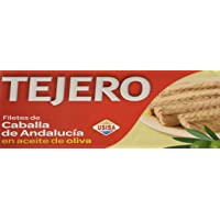 Los mejores  - Tejero - Conserva de Pescado | Filetes de Caballa en Aceite de Oliva - 5 Latas x 120 g